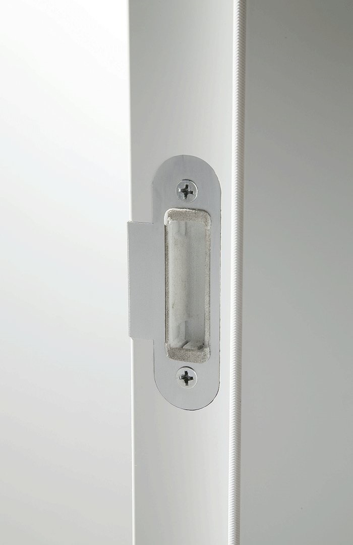 LIFE Laminated n° 810 with inserts and door-jamb in natural satined aluminium