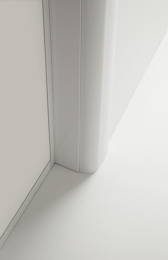 LIFE Laminated n° 810 with inserts and door-jamb in natural satined aluminium